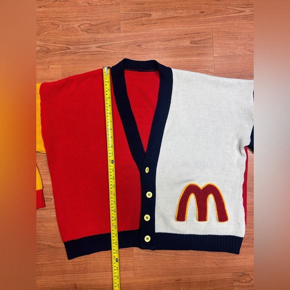 80s McDonald’s employee cardigan Color Block sweater - Picture 7 of 8